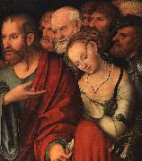 CRANACH, Lucas the Younger Christ and the Fallen Woman France oil painting artist